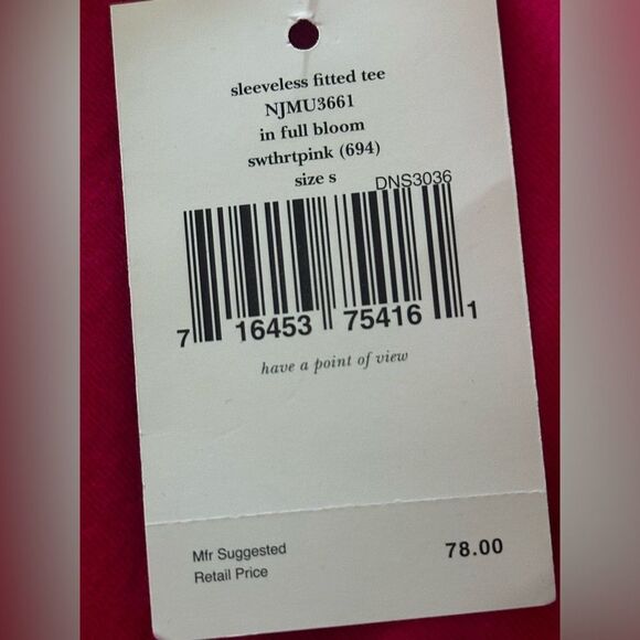 Kate Spade “In Full Bloom” Sleeveless Fitted Tee with a Bow - Picture 7 of 8